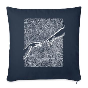 Art Academia Création Esthétique D’Adam Sketch Art - Housse de coussin décorative 45 x 45 cm - bleu marine - Devant