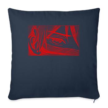 Art Academia Esthétique Anime Japonais Boy Eye - Housse de coussin décorative 45 x 45 cm - bleu marine - Devant