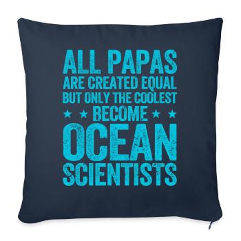 Drôle de biologiste marin Biologie marine - Housse de coussin décorative 45 x 45 cm - bleu marine - Devant
