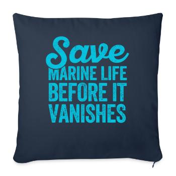 Funny Marine Biologist Marine Biology - Sofa pillowcase 17,3'' x 17,3'' (45 x 45 cm) - navy - Front