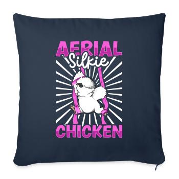 Aerial Silks - Aerial Silkie Chicken - Sofakissenbezug 45 x 45 cm - Navy - Vorne