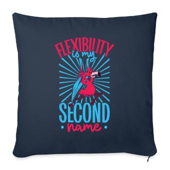 Flamingo at Aerial Silks - Sofa pillowcase 17,3'' x 17,3'' (45 x 45 cm) - navy - Front