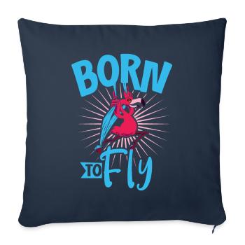 Born to Fly - Aerial Silks - Sofa pillowcase 17,3'' x 17,3'' (45 x 45 cm) - navy - Front