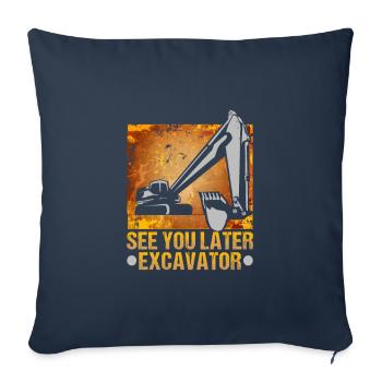 Crane operator design for excavator operators and construction workers - Sofa pillowcase 17,3'' x 17,3'' (45 x 45 cm) - navy - Front