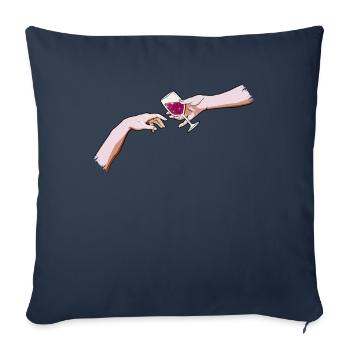 Boujee Aesthetic Creation Of Adam Wine Bougie - Sofa pillowcase 17,3'' x 17,3'' (45 x 45 cm) - navy - Front