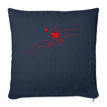 Boujee Aesthetic Creation Of Adam Wine Bougie - Sofa pillowcase 17,3'' x 17,3'' (45 x 45 cm) - navy - Front