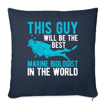 Funny Marine Biologist Marine Biology - Sofa pillowcase 17,3'' x 17,3'' (45 x 45 cm) - navy - Front