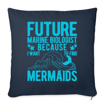 Funny Marine Biologist Marine Biology - Sofa pillowcase 17,3'' x 17,3'' (45 x 45 cm) - navy - Front