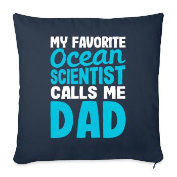 Marine Biologist Papa Marine Biology - Sofa pillowcase 17,3'' x 17,3'' (45 x 45 cm) - navy - Front