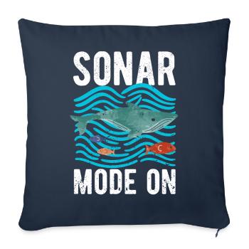 Drôle de biologiste marin Biologie marine - Housse de coussin décorative 45 x 45 cm - bleu marine - Devant