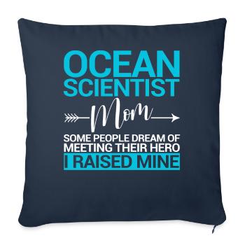Drôle de biologiste marin Biologie marine - Housse de coussin décorative 45 x 45 cm - bleu marine - Devant
