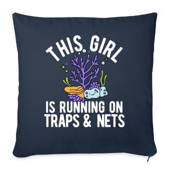 Marine Biologist Girls Marine Biology - Sofa pillowcase 17,3'' x 17,3'' (45 x 45 cm) - navy - Front
