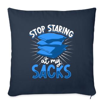 Stop staring at my sacks - Cornhole - Sofa pillowcase 17,3'' x 17,3'' (45 x 45 cm) - navy - Front