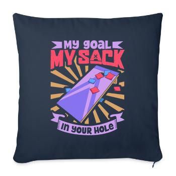 My sack in your hole - Cornhole - Sofa pillowcase 17,3'' x 17,3'' (45 x 45 cm) - navy - Front