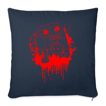 Finnish Goth Aesthetic Gothic Strawberry Milk - Sofa pillowcase 17,3'' x 17,3'' (45 x 45 cm) - navy - Front