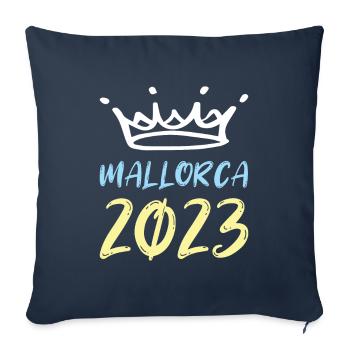 Majorque 2023 - Housse de coussin décorative 45 x 45 cm - bleu marine - Devant