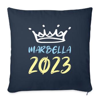 Marbella 2023 - Sofa pillowcase 17,3'' x 17,3'' (45 x 45 cm) - navy - Front