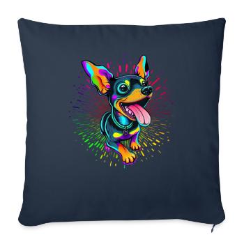 Hunde Cartoon Chihuahua Design für Hundeliebhaber - Sofakissenbezug 45 x 45 cm - Navy - Vorne