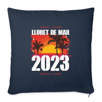 lloret de mar 2023 - Sofa pillowcase 17,3'' x 17,3'' (45 x 45 cm) - navy - Front
