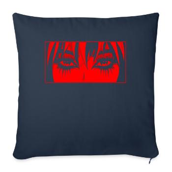 Finnish Goth Aesthetic Gothic Anime Girl Eyes - Sofa pillowcase 17,3'' x 17,3'' (45 x 45 cm) - navy - Front