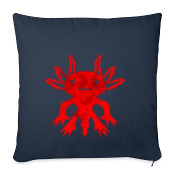 Goth finlandais Esthétique gothique Axolotl Goth - Housse de coussin décorative 45 x 45 cm - bleu marine - Devant