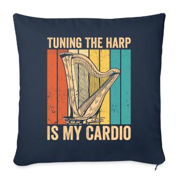 Harpist Harpist Retro - Sofa pillowcase 17,3'' x 17,3'' (45 x 45 cm) - navy - Front