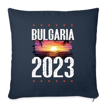 Bulgaria 2023 - Sofa pillowcase 17,3'' x 17,3'' (45 x 45 cm) - navy - Front