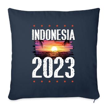 Indonesia 2023 - Sofa pillowcase 17,3'' x 17,3'' (45 x 45 cm) - navy - Front