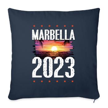Marbella 2023 - Sofa pillowcase 17,3'' x 17,3'' (45 x 45 cm) - navy - Front