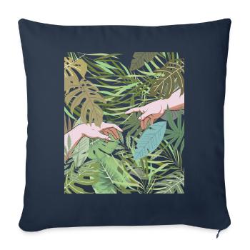 Coconut Girl Aesthetic Creation Of Adam - Sofa pillowcase 17,3'' x 17,3'' (45 x 45 cm) - navy - Front