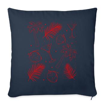 Coconut Girl Aesthetic Cocktail Coconut - Sofa pillowcase 17,3'' x 17,3'' (45 x 45 cm) - navy - Front