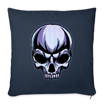 Cassette Futurism Gothic Skull Retro Futurism - Sofakissenbezug 45 x 45 cm - Navy - Vorne