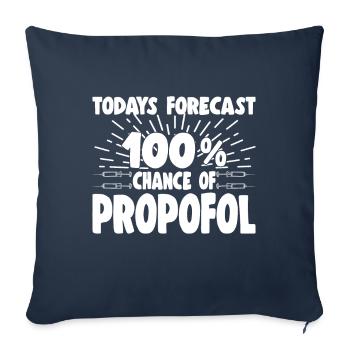 100% Chance Of Propofol Funny Anesthesiologist - Sofa pillowcase 17,3'' x 17,3'' (45 x 45 cm) - navy - Front