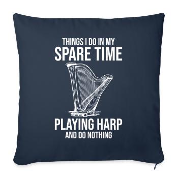 Harpist Harpist - Sofa pillowcase 17,3'' x 17,3'' (45 x 45 cm) - navy - Front