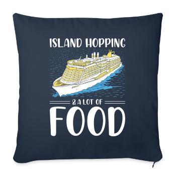 Funny Cruising Cruise Ship Cruise Ship - Sofa pillowcase 17,3'' x 17,3'' (45 x 45 cm) - navy - Front