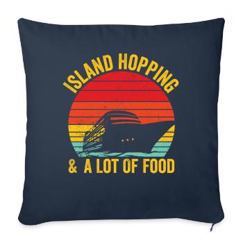 Funny Cruise Cruiser Cruise Ship Retro - Sofa pillowcase 17,3'' x 17,3'' (45 x 45 cm) - navy - Front