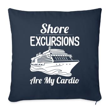 Drôle de croisière Bateau de croisière Bateau de croisière - Housse de coussin décorative 45 x 45 cm - bleu marine - Devant
