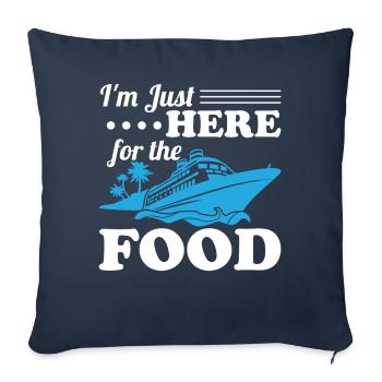 Drôle de croisière Bateau de croisière Bateau de croisière - Housse de coussin décorative 45 x 45 cm - bleu marine - Devant