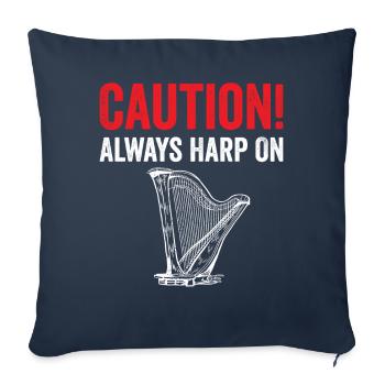 Harpiste Harpiste - Housse de coussin décorative 45 x 45 cm - bleu marine - Devant