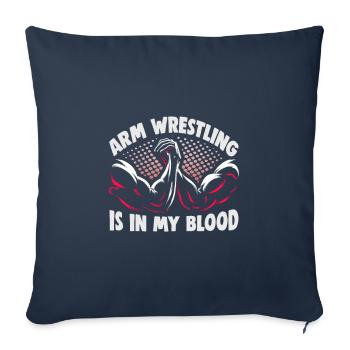 Arm Wrestler Design Armdrücken Arm Wrestling - Housse de coussin décorative 45 x 45 cm - bleu marine - Devant