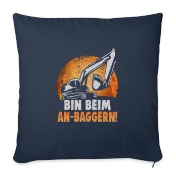 Crane operator design for excavator operators and construction workers - Sofa pillowcase 17,3'' x 17,3'' (45 x 45 cm) - navy - Front