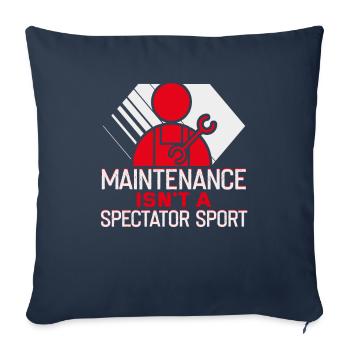 Pour les opérateurs de machines de découpe Opérateurs de tour CNC et fraiseuses - Housse de coussin décorative 45 x 45 cm - bleu marine - Devant