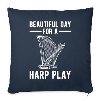 Harpist Harpist - Sofa pillowcase 17,3'' x 17,3'' (45 x 45 cm) - navy - Front