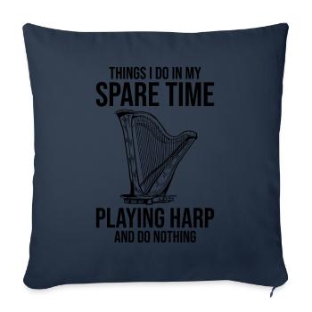 Harpist Harpist - Sofa pillowcase 17,3'' x 17,3'' (45 x 45 cm) - navy - Front
