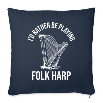 Harpist Harpist - Sofa pillowcase 17,3'' x 17,3'' (45 x 45 cm) - navy - Front