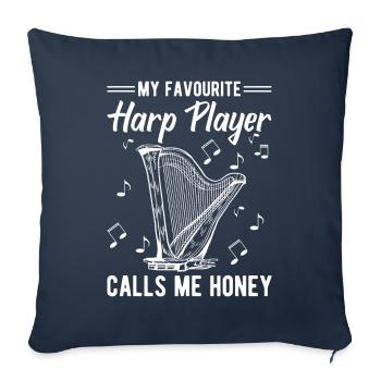 Harpist Harpist - Sofa pillowcase 17,3'' x 17,3'' (45 x 45 cm) - navy - Front