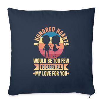 Valentine's Day Gifts Lovers and Couples Designs - Sofa pillowcase 17,3'' x 17,3'' (45 x 45 cm) - navy - Front