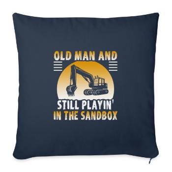 Crane operator design for excavator operators and construction workers - Sofa pillowcase 17,3'' x 17,3'' (45 x 45 cm) - navy - Front