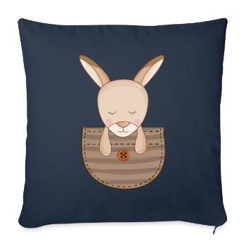 Cute Kangaroo Pouch Kangaroos - Sofa pillowcase 17,3'' x 17,3'' (45 x 45 cm) - navy - Front