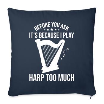 Harpist Harpist - Sofa pillowcase 17,3'' x 17,3'' (45 x 45 cm) - navy - Front